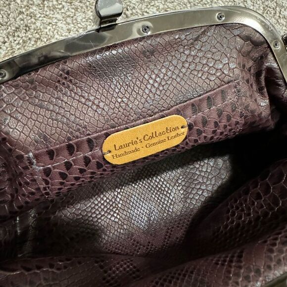 Handmade Genuine Premium Togo Leather Top Handles Bag/ Crossbody & 2 Chains - Picture 15 of 16